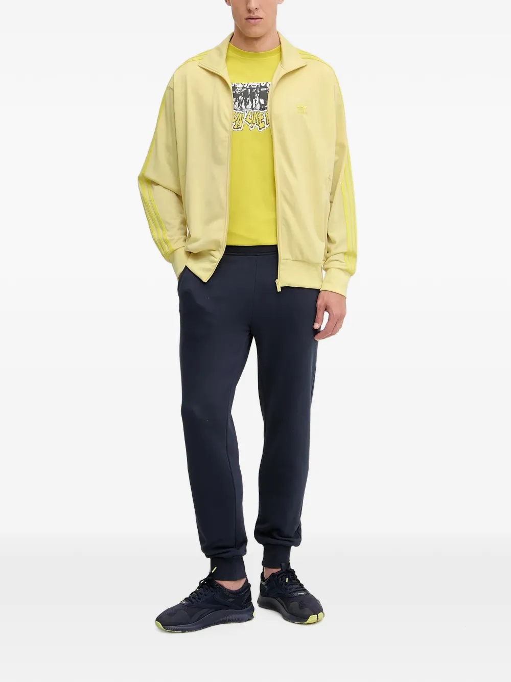 adidas Adicolor Firebird zip-up sweatshirt Geel