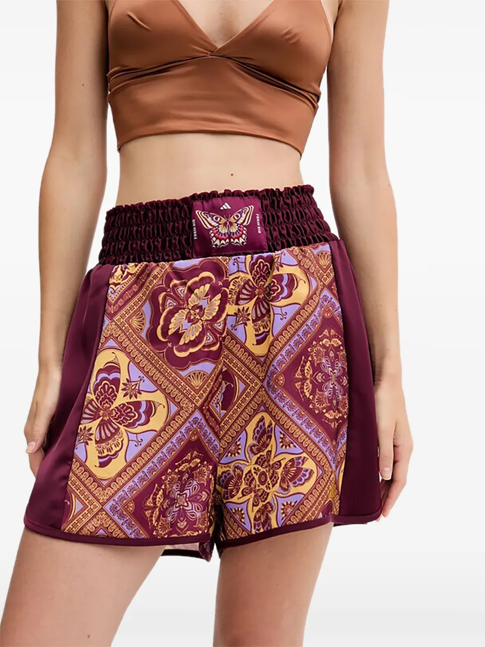 adidas X Farm shorts met vlinderprint Rood