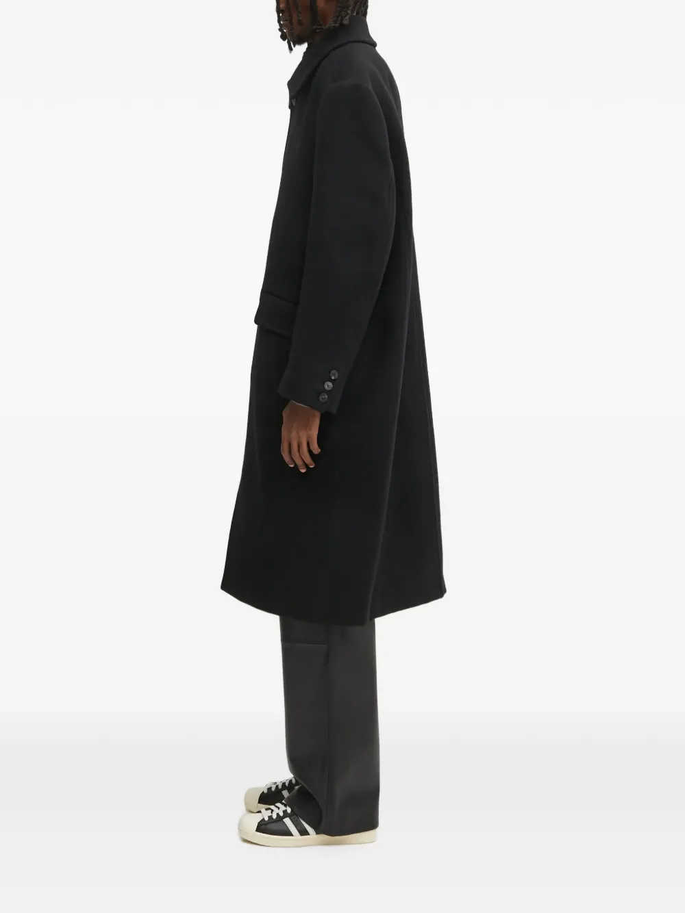 Ader Error Button-up Coat In Black