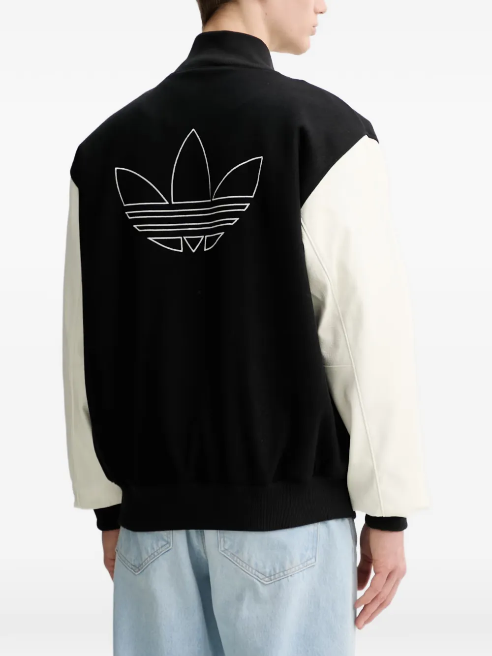 adidas Originals Basketball appliqué bomber jacket Zwart