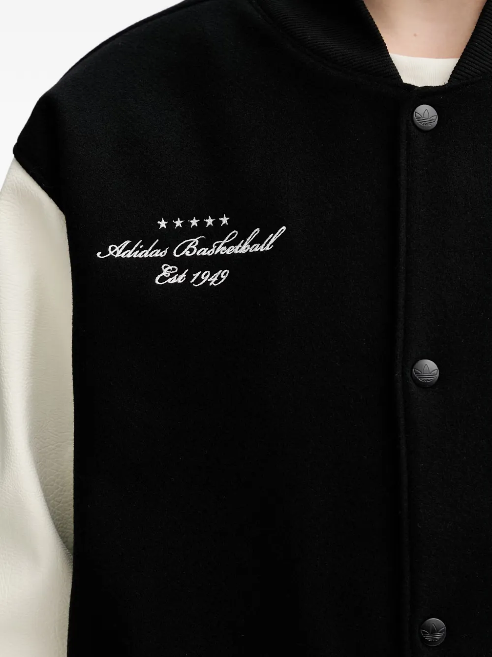 adidas Originals Basketball appliqué bomber jacket Zwart