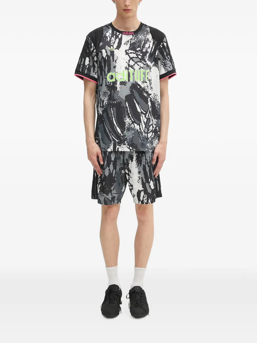 adidas Adituff graphic-print shorts Zwart