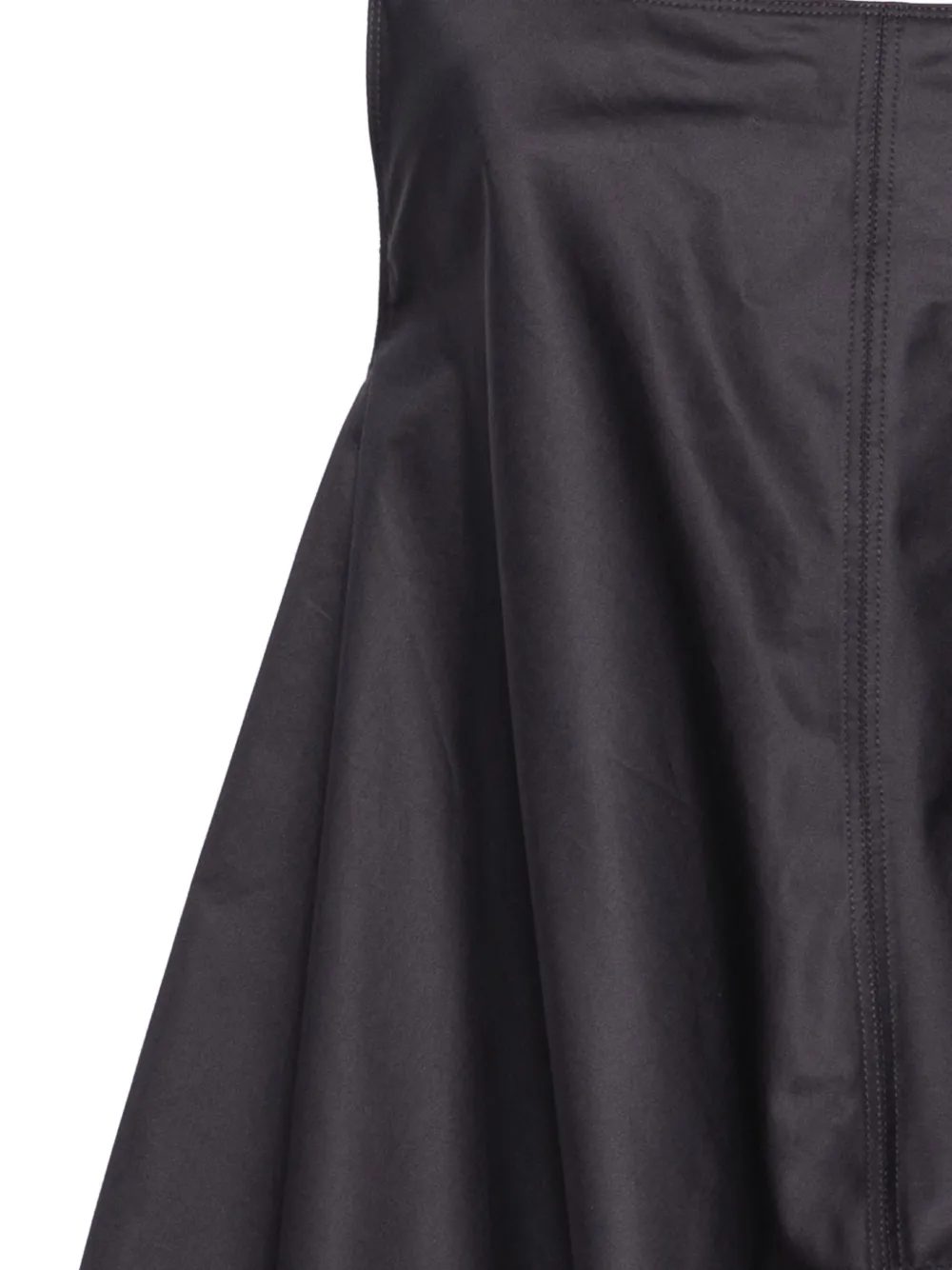  Low Classic A-line Tie-back Blouse - Blue 