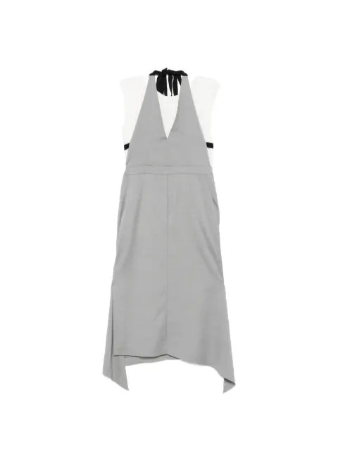 Tela V-neck halterneck midi dress