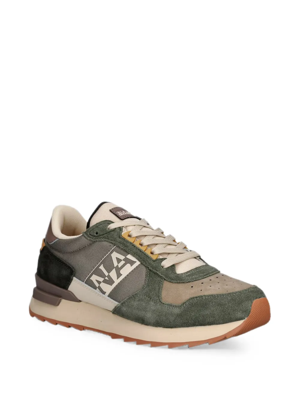 Napapijri Stab perforated panelled sneakers Groen