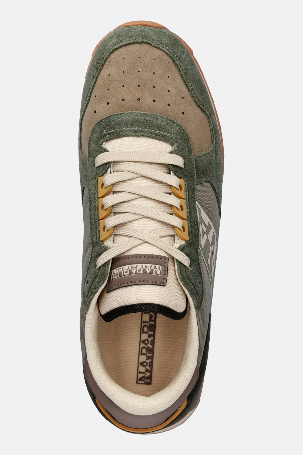 Napapijri Stab perforated panelled sneakers Groen