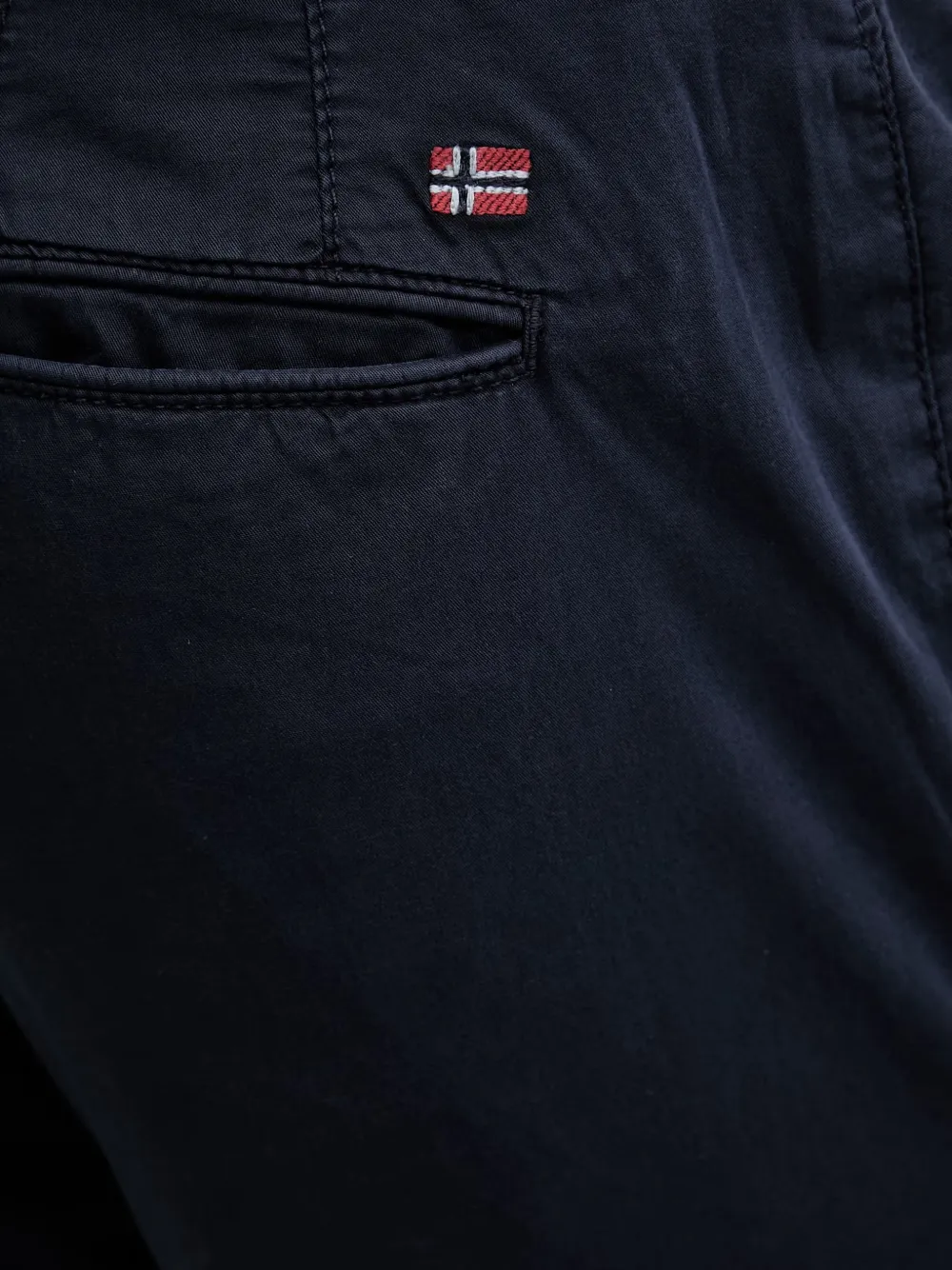 Napapijri Broek met borduurwerk Blauw