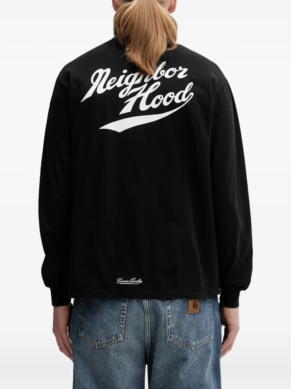 Neighborhood T-shirt met logoprint Zwart