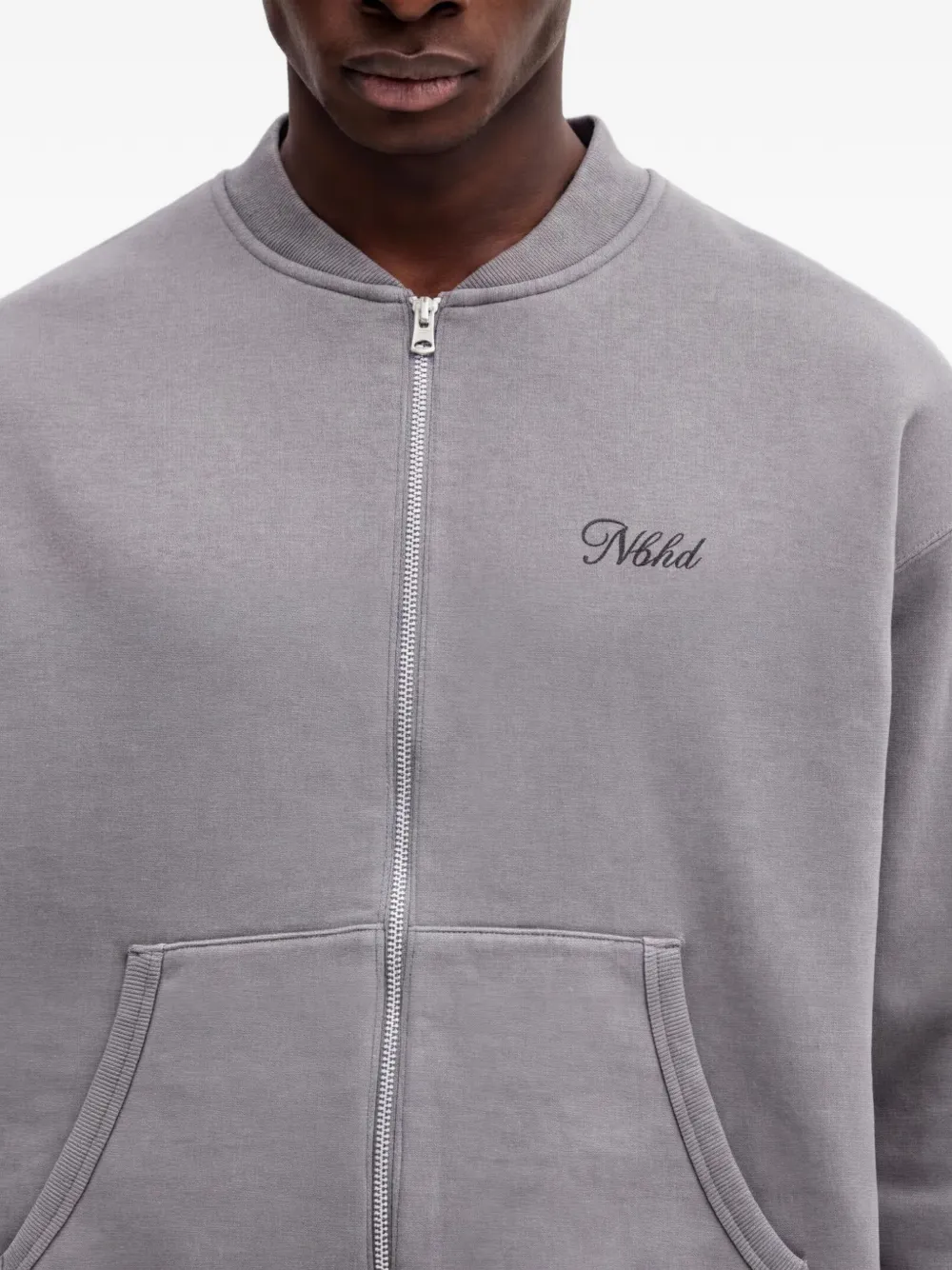 Neighborhood Sweater met rits Grijs