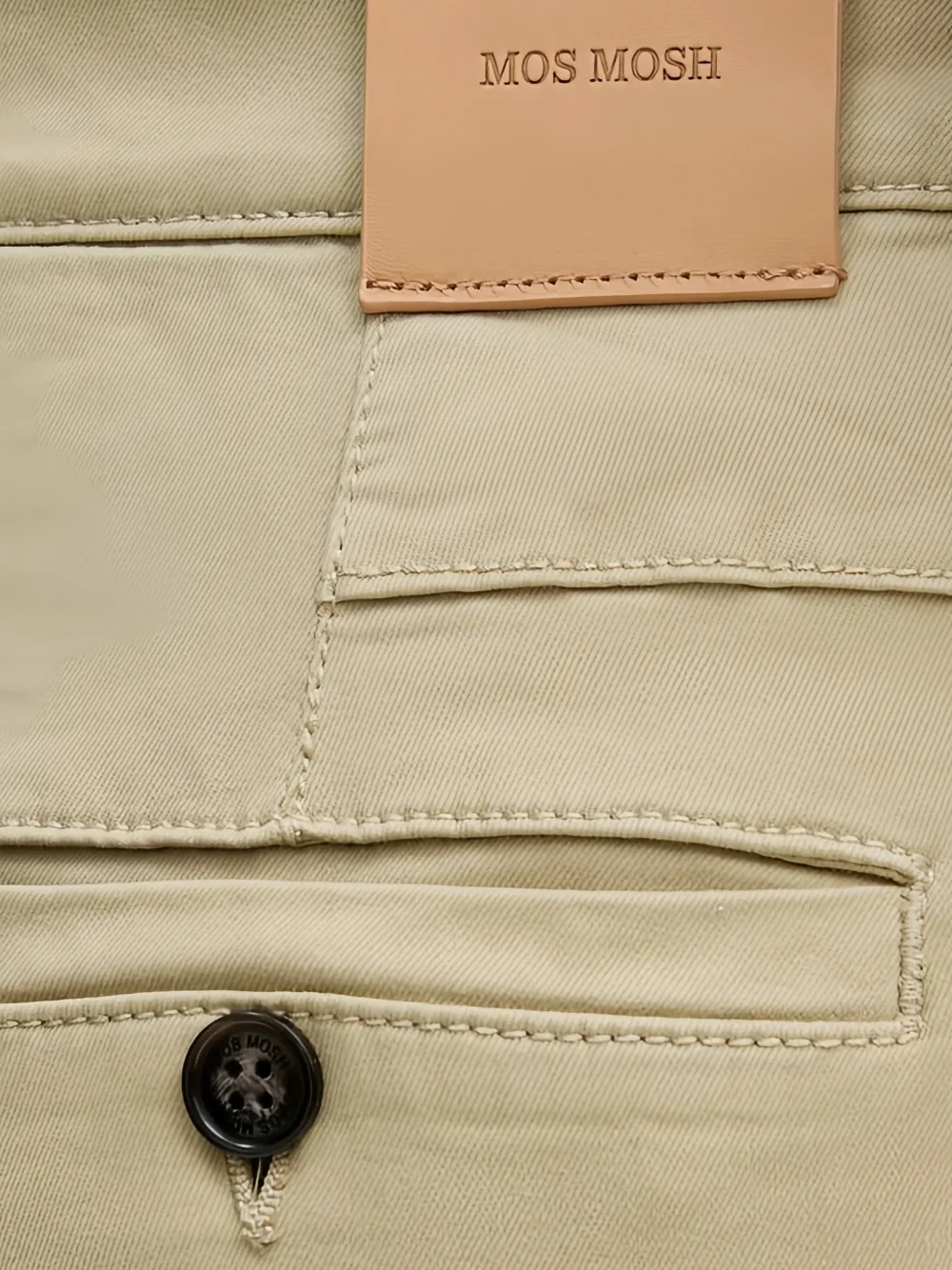 Mos Mosh Broek met knoopsluiting Beige