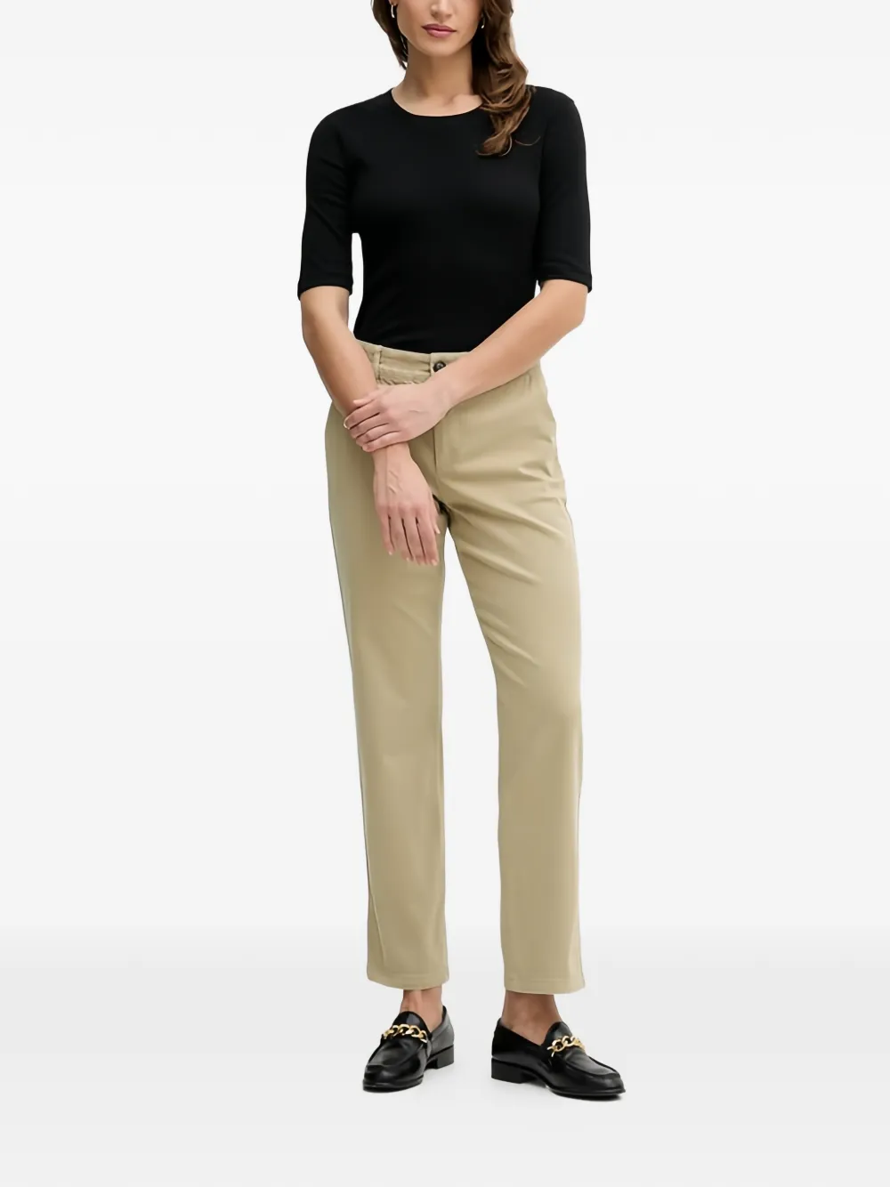 Mos Mosh Broek met knoopsluiting Beige