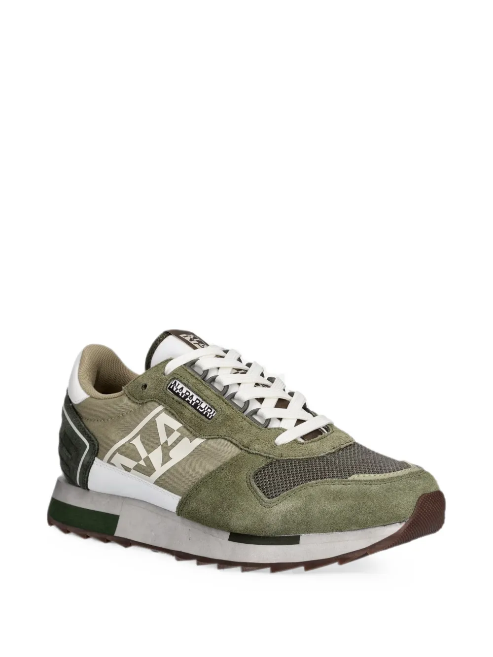 Napapijri Virtus NYS logo-patch panelled sneakers Groen