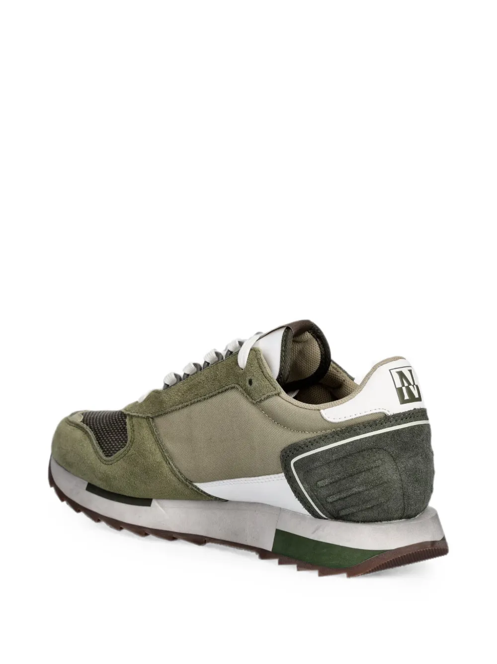 Napapijri Virtus NYS logo-patch panelled sneakers Groen