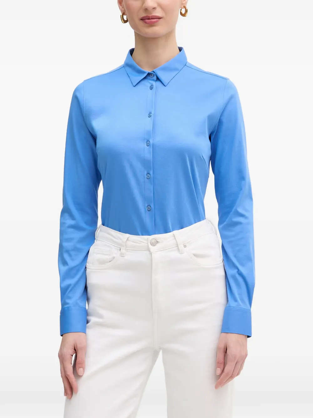 Mos Mosh Long-sleeve Shirt In Blue