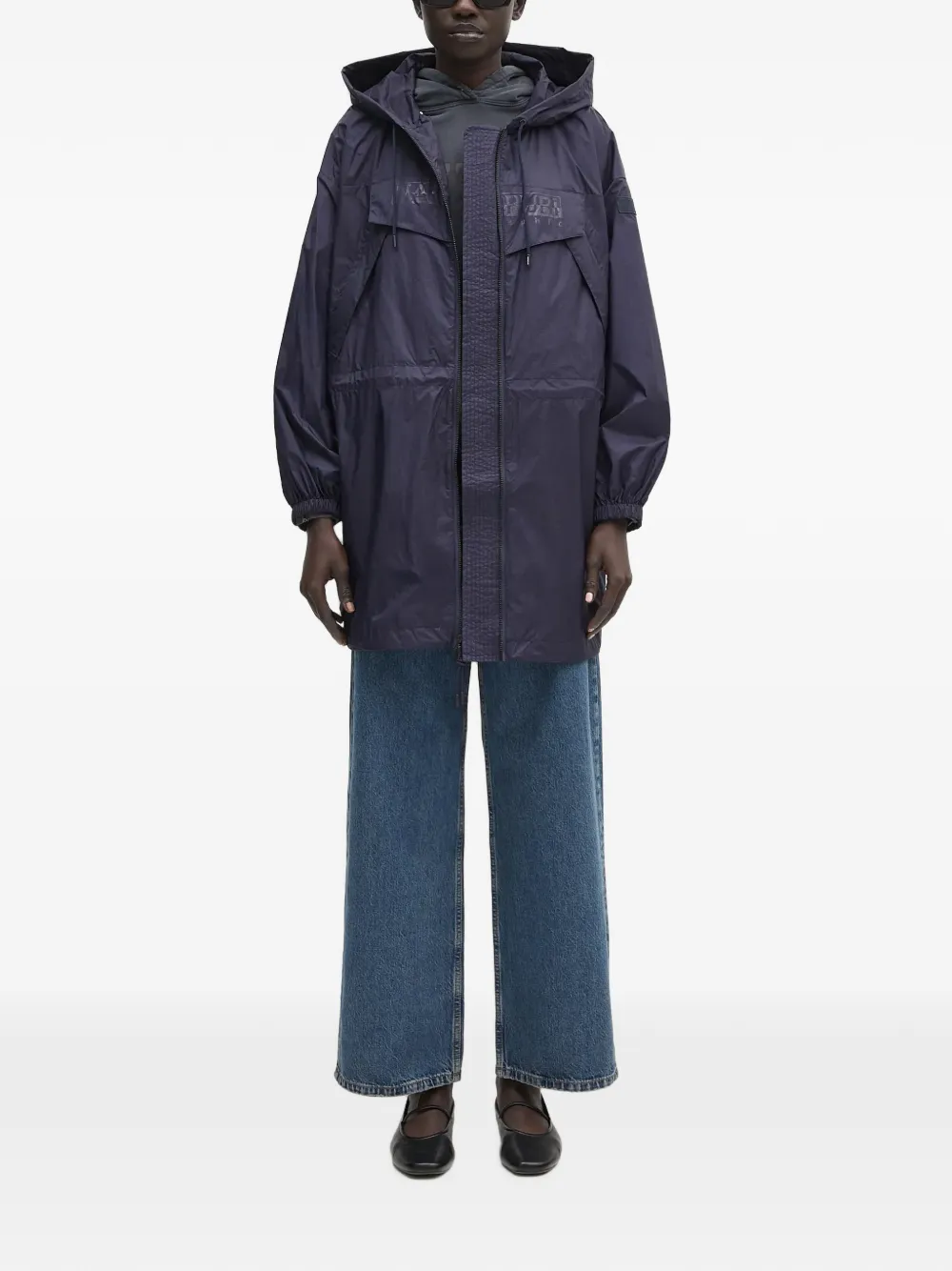 Napapijri Jack met capuchon en rits Blauw