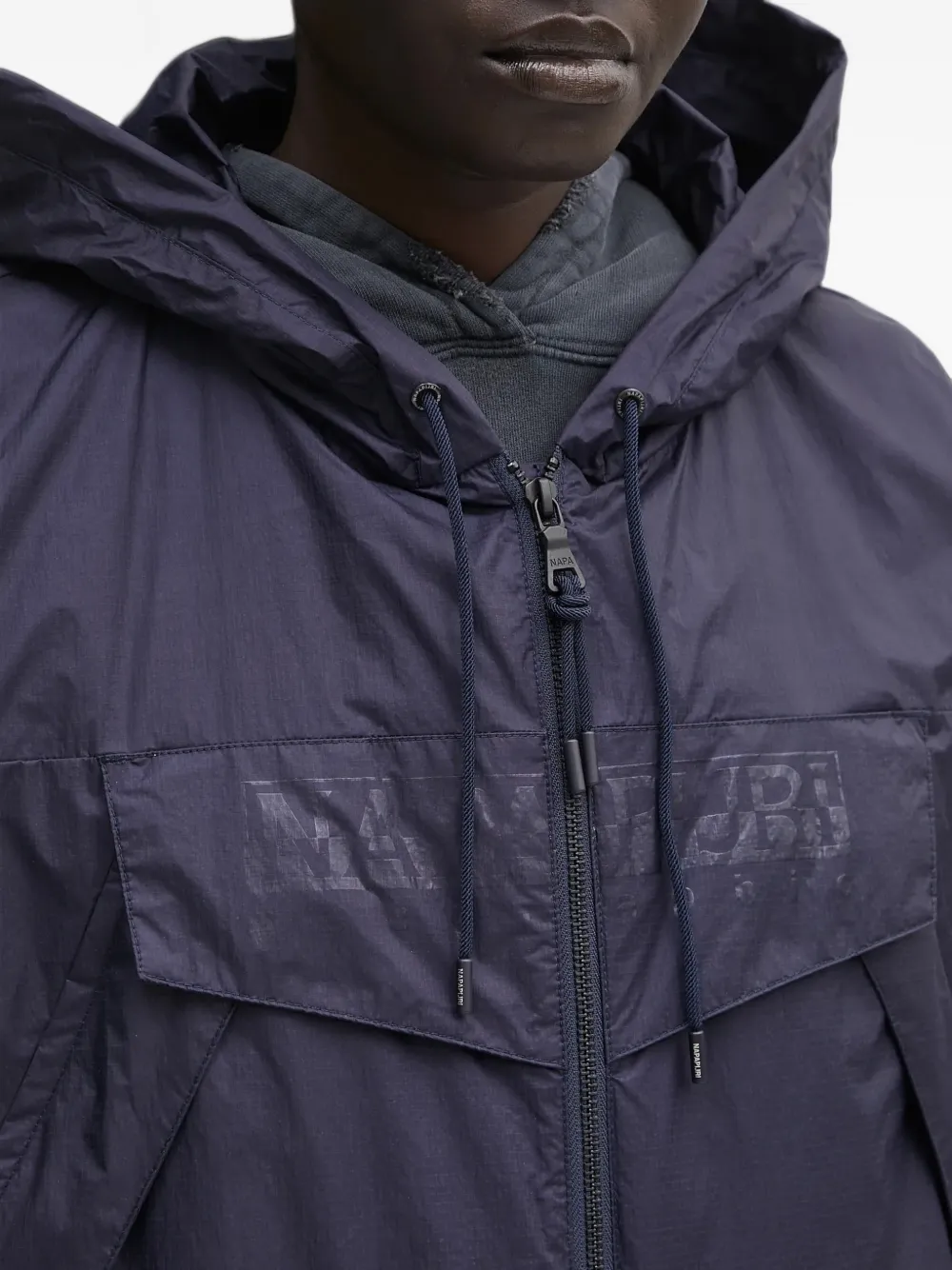 Napapijri Jack met capuchon en rits Blauw