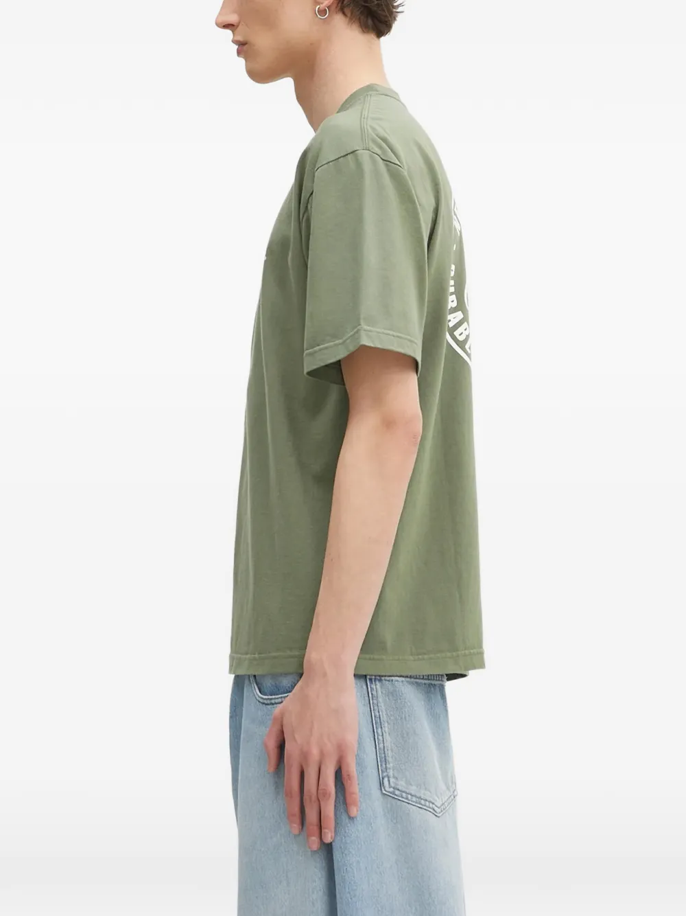 Neighborhood T-shirt met logoprint Groen