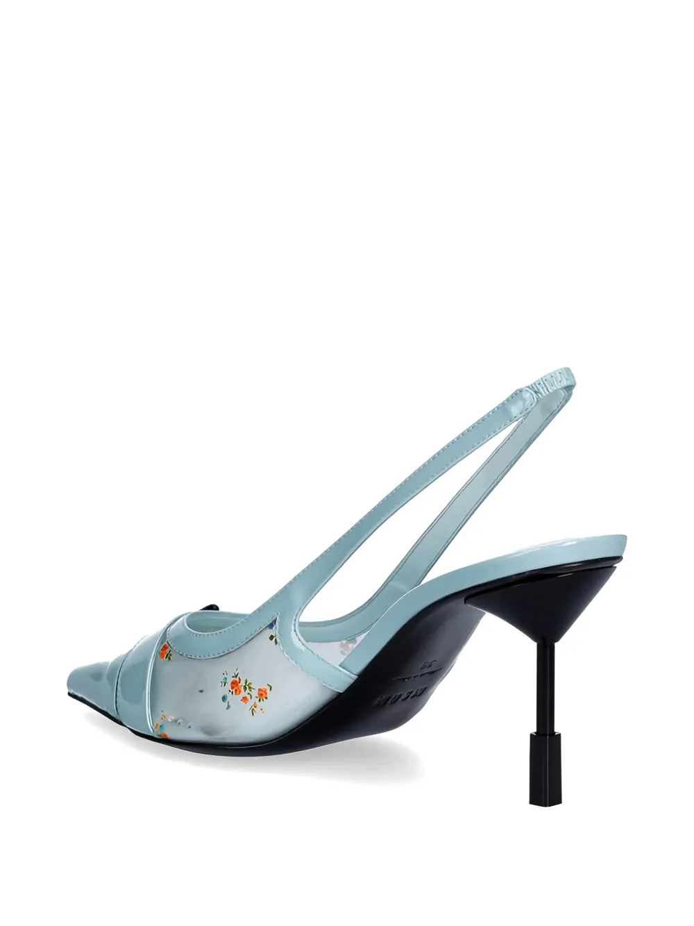 MSGM floral buckle pumps Blauw