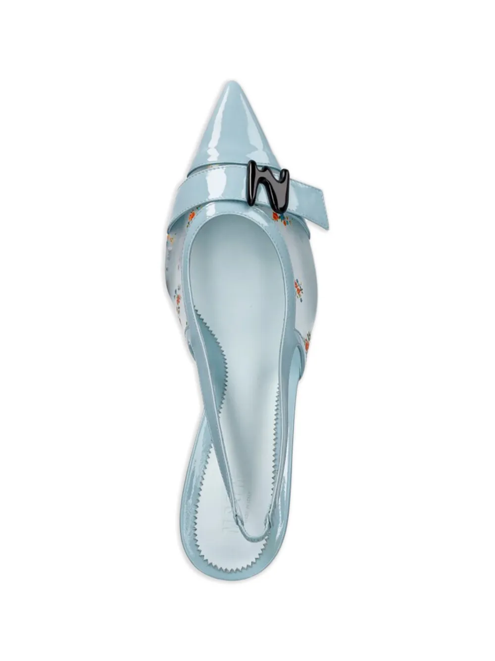 MSGM floral buckle pumps Blauw