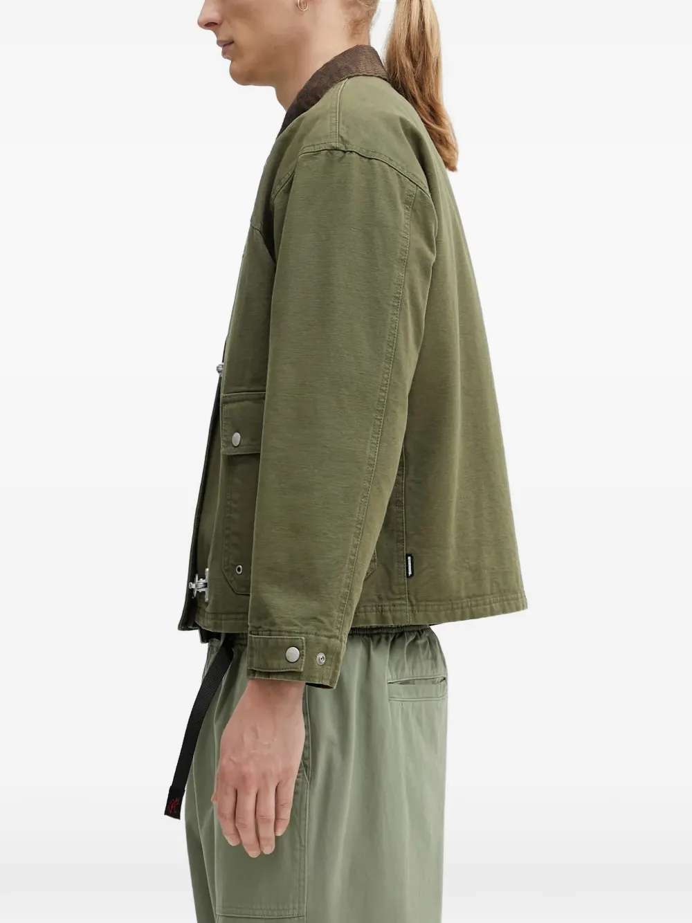 Neighborhood corduroy-collar bomber jacket Groen