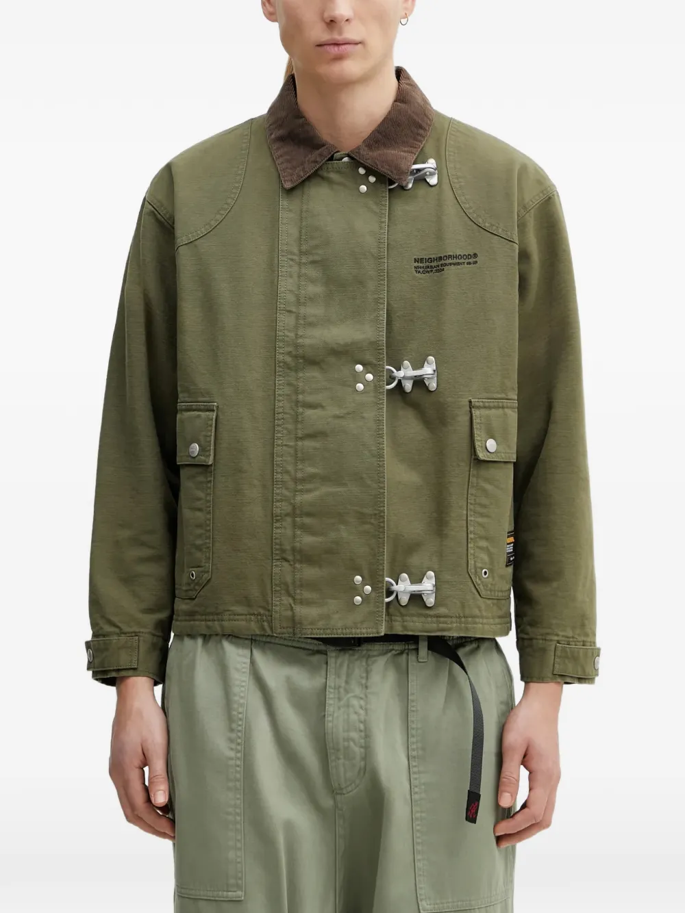 Neighborhood corduroy-collar bomber jacket - Verde