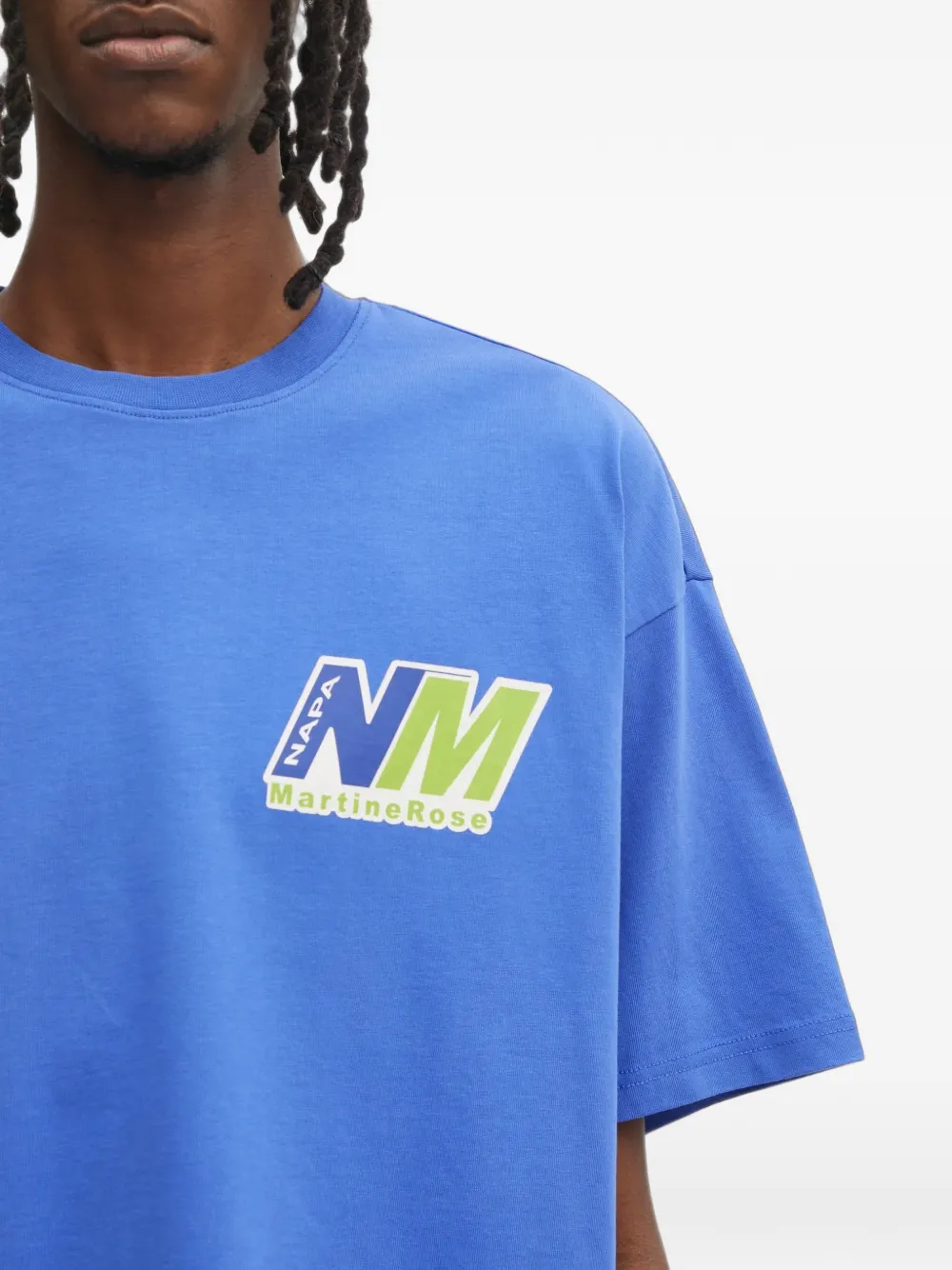 Napapijri x Martine Rose logo-print T-shirt Blauw