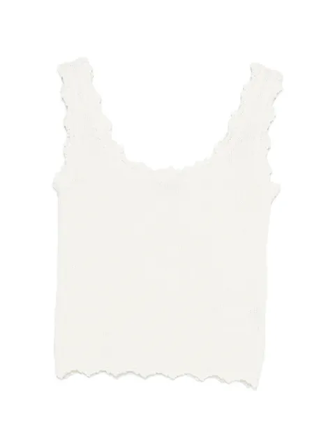 Low Classic scalloped-trim sleeveless top