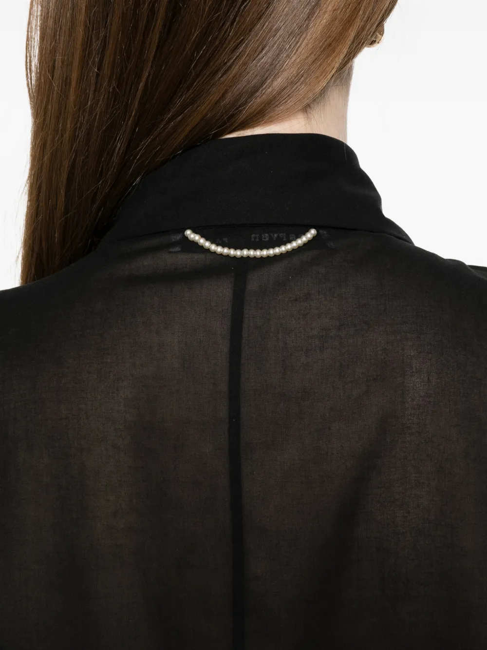 Carven Pearl-appliqué Shirt in Black, view 5