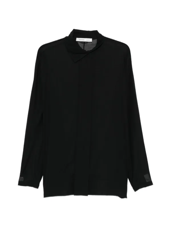 Carven Pearl-appliqué Shirt in Black