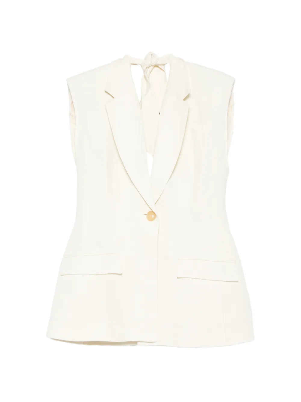 Erika Cavallini flap-pocket vest - Neutrals