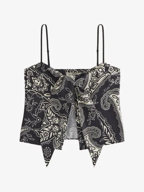 KITH tie paisley sleeveless top