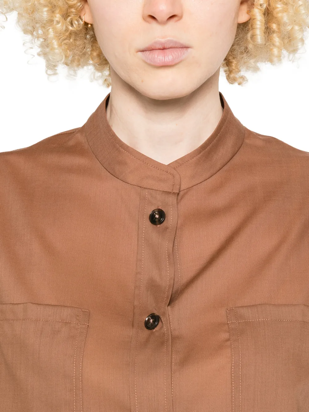 Chest-Pockets Buttoned Shirt
