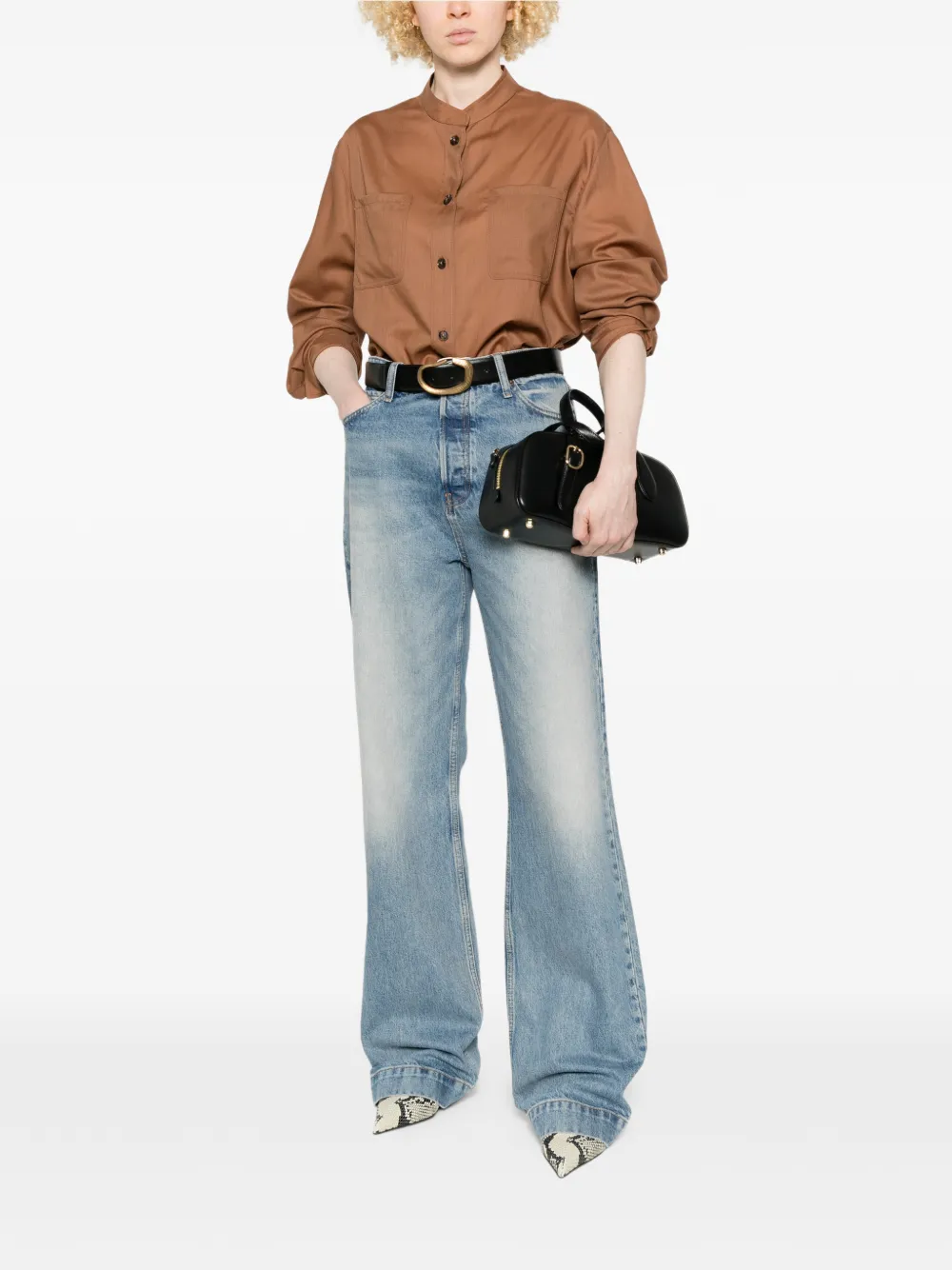 Chest-Pockets Buttoned Shirt