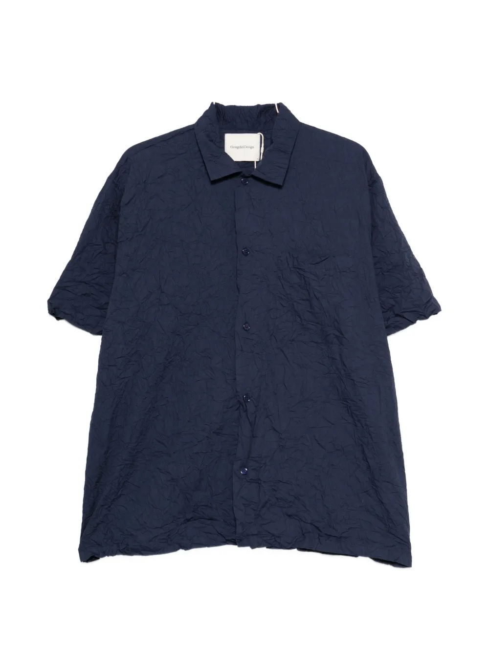 Gongdid Design crinkled shirt - Blu