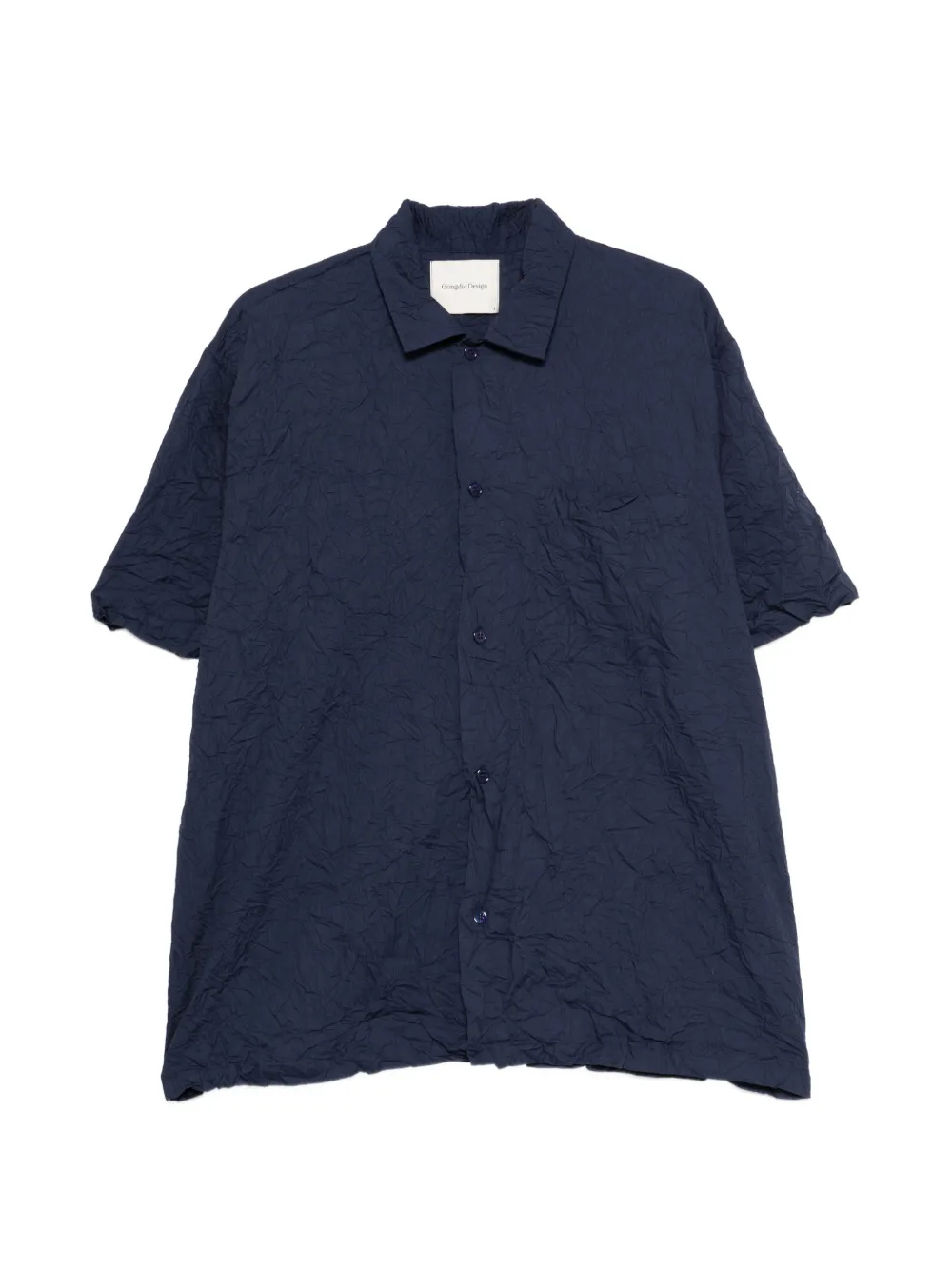 Gongdid Design crinkled shirt - Blu