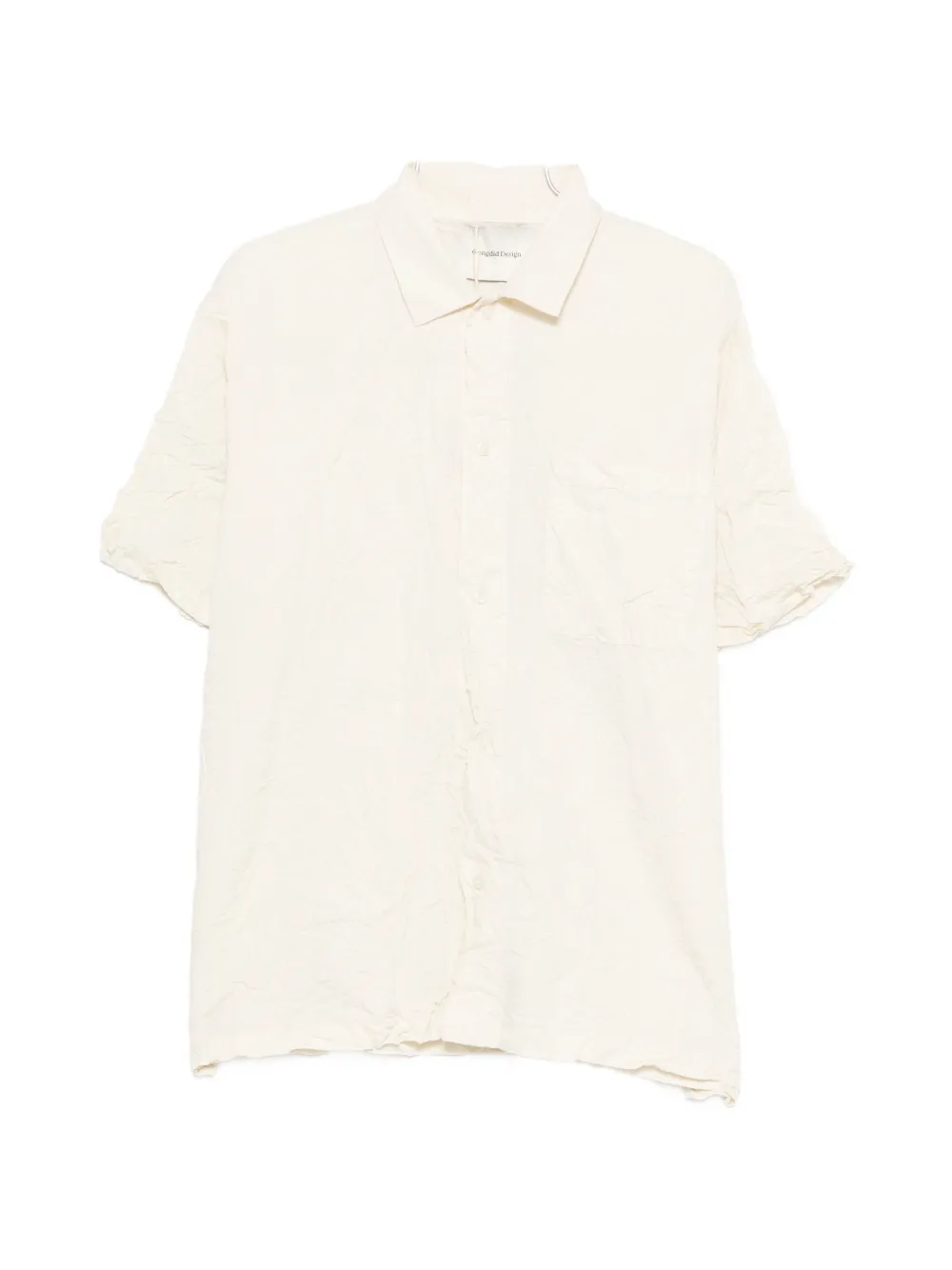 Gongdid Design crinkled shirt - Toni neutri
