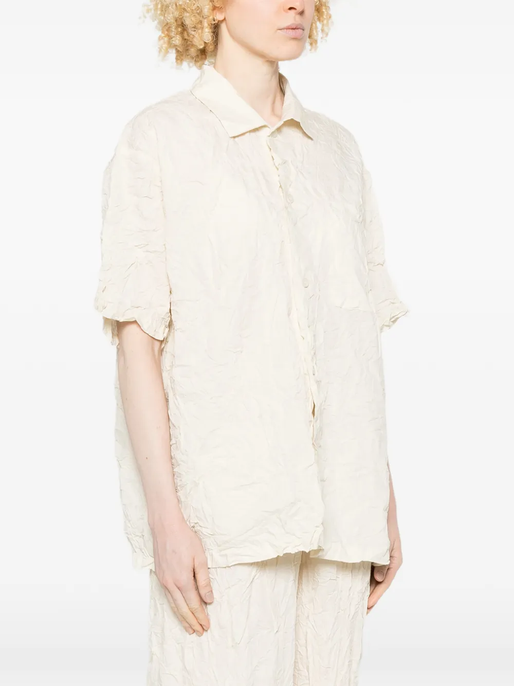  Gongdid Design Crinkled Shirt - Neutrals 