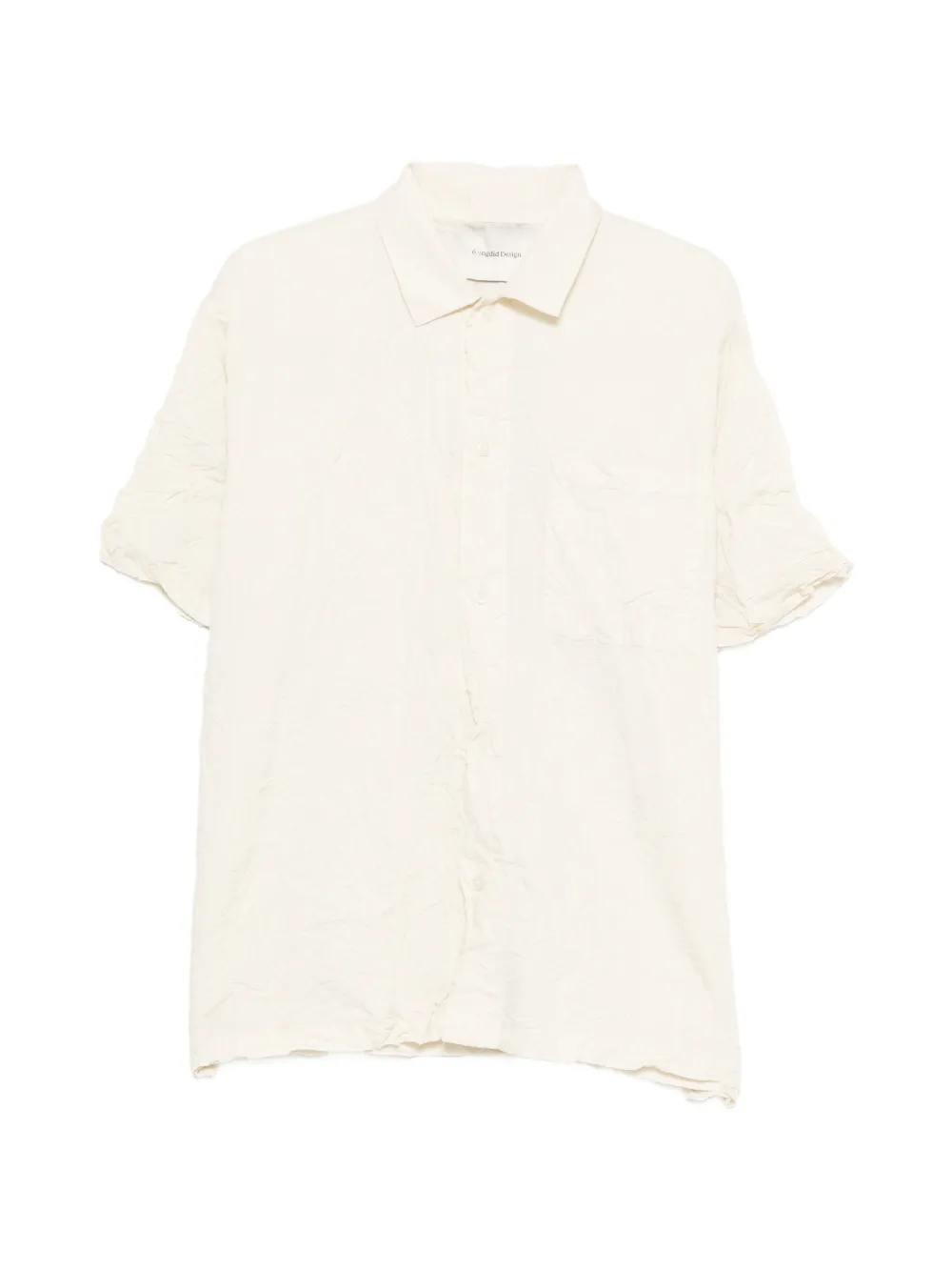 Gongdid Design crinkled shirt - Toni neutri