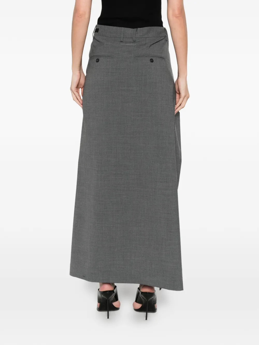 MM6 Maison Margiela Maxi-rok met gestrikte taille Grijs