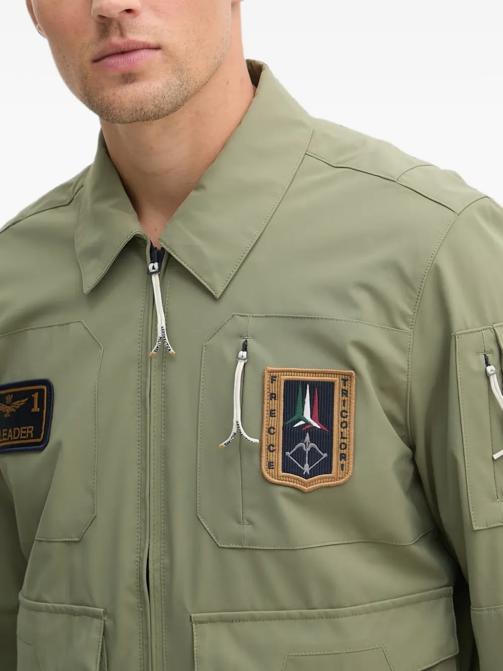 Aeronautica Militare Legerjack met logopatch Groen