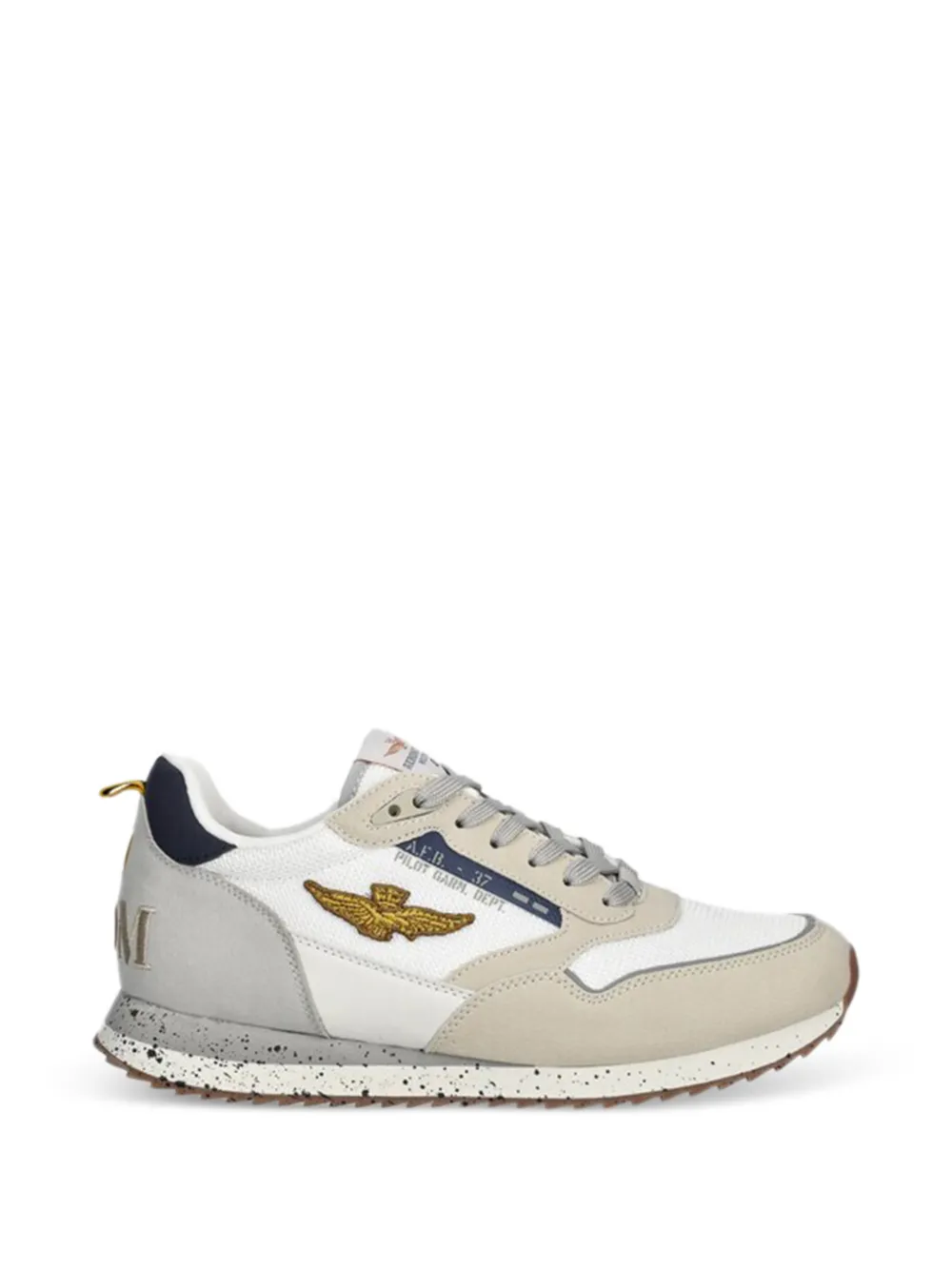 Aeronautica Militare embroidered sneakers - Bianco