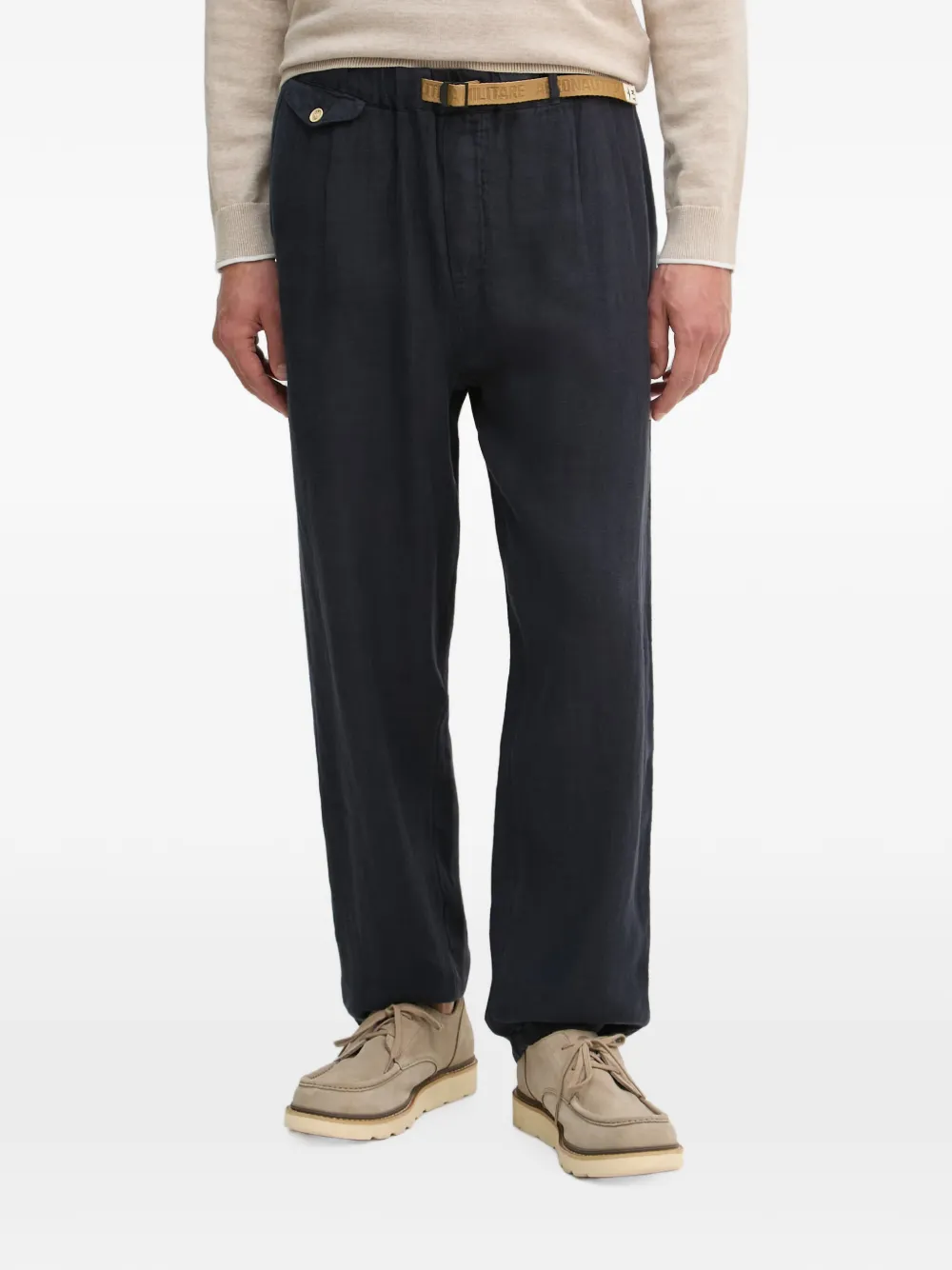 Aeronautica Militare pantalon à logo brodé - Bleu Aeronautica Militare pantalon à logo brodé - Bleu