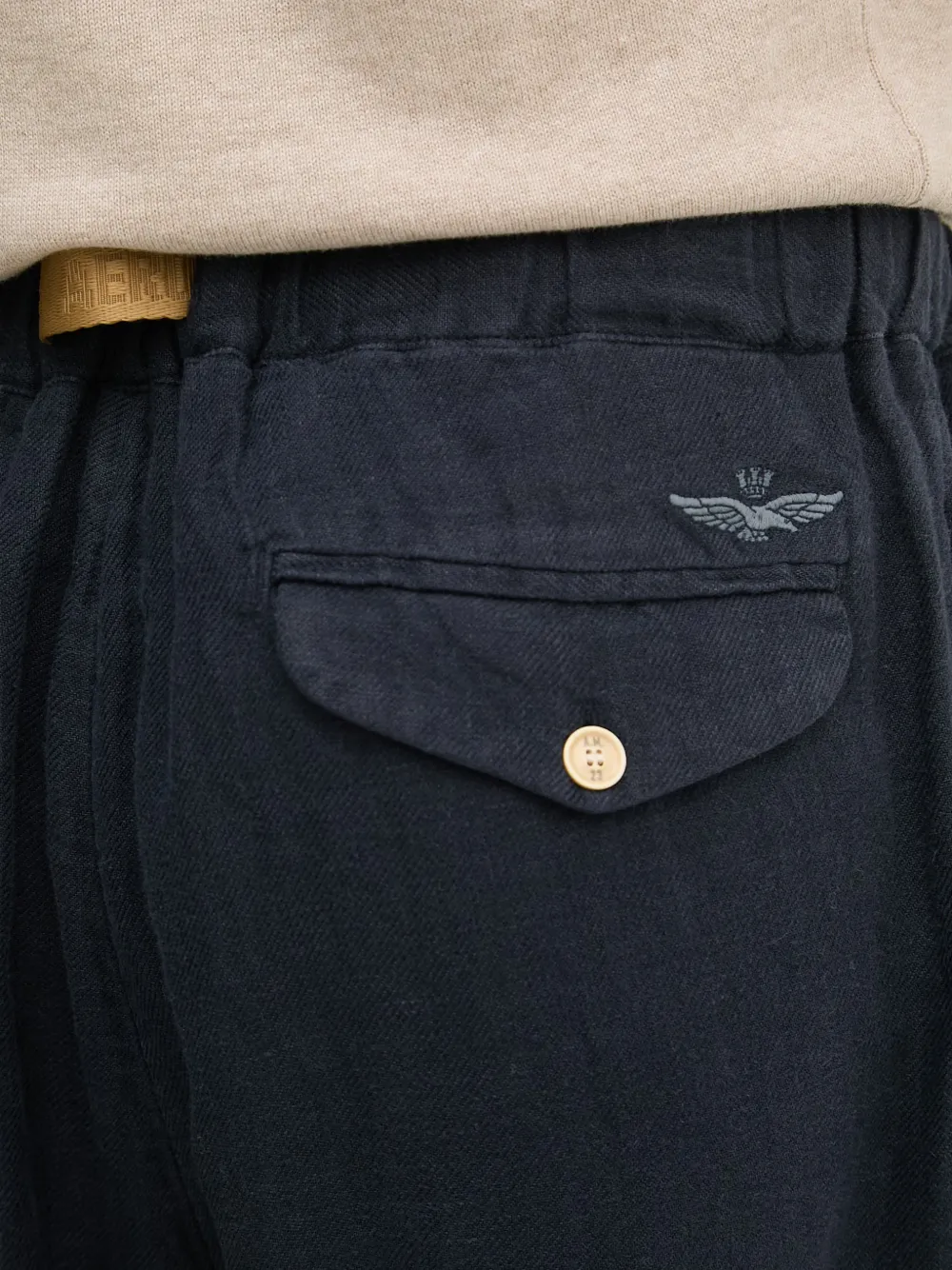 Aeronautica Militare Broek met geborduurd logo Blauw