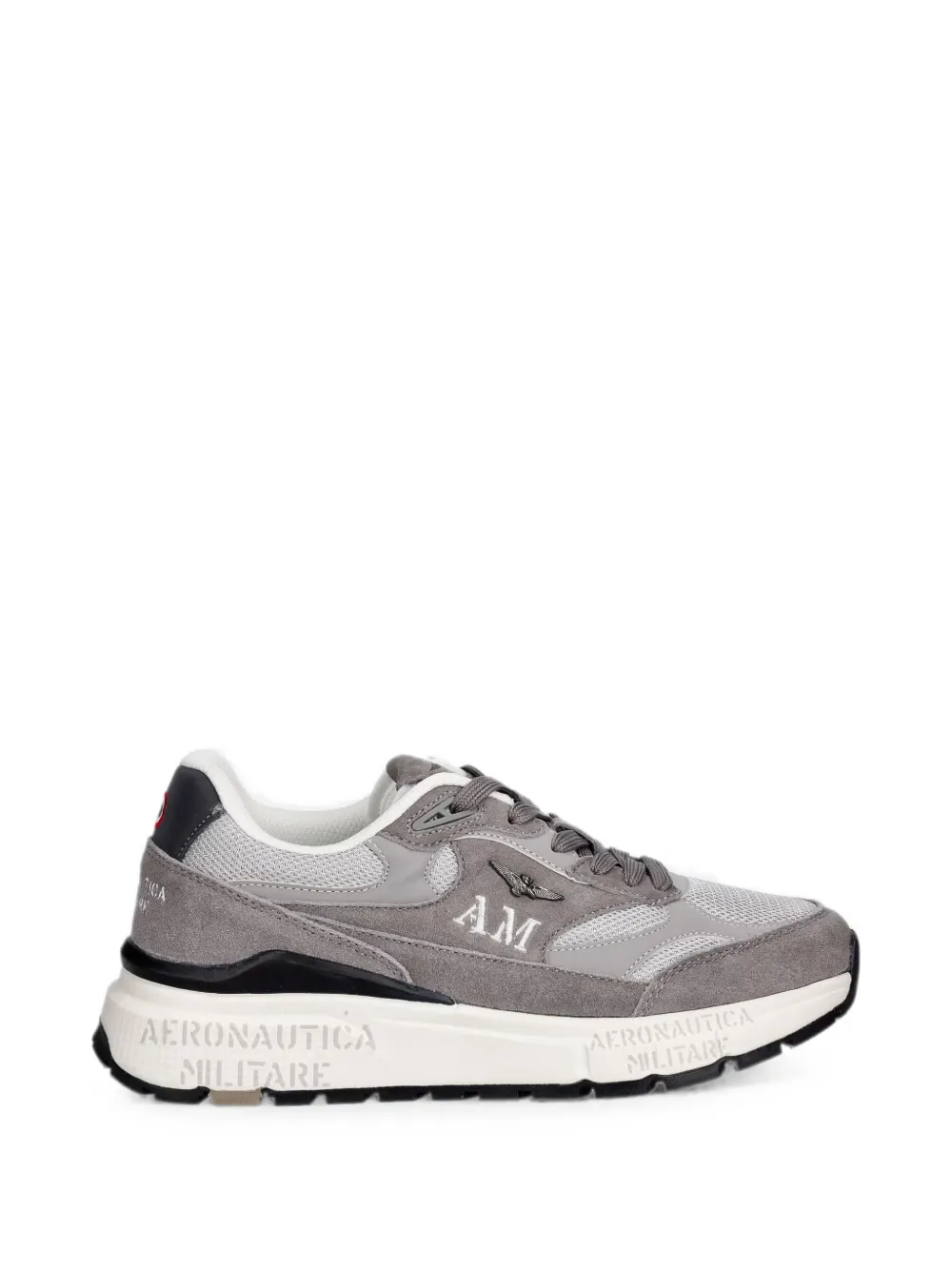 Aeronautica Militare logo-patch panelled sneakers - men - Bovine Leather/Polyester/Polyurethane/Polyester/Polyethylene vinyl acetate (PEVA)/Rubbe...