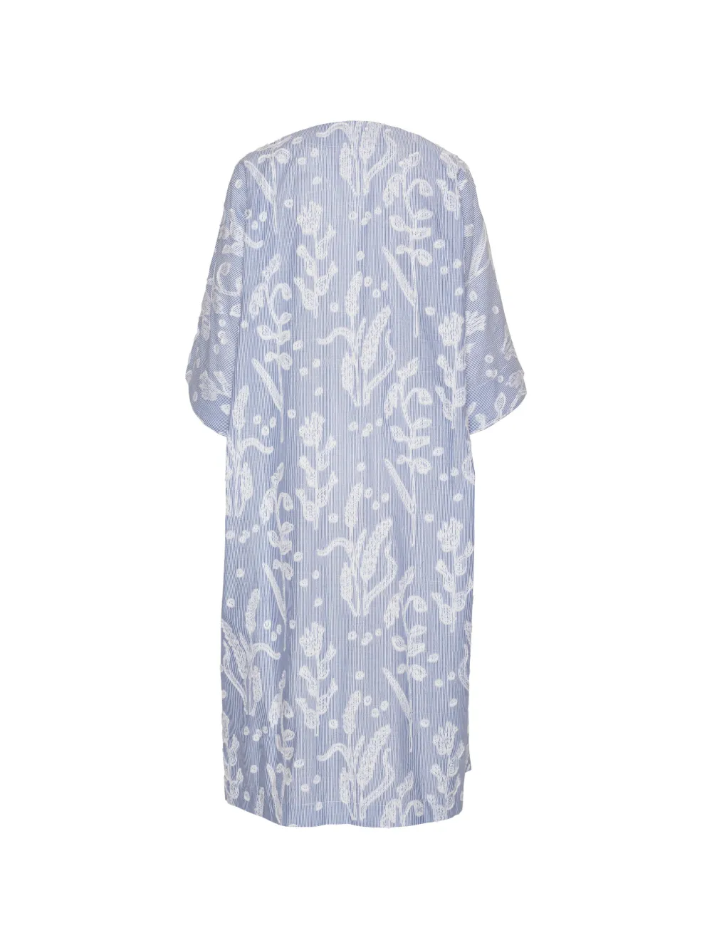 Henrik Vibskov Midi-jurk met trekkoord en bloemenpatroon Blauw