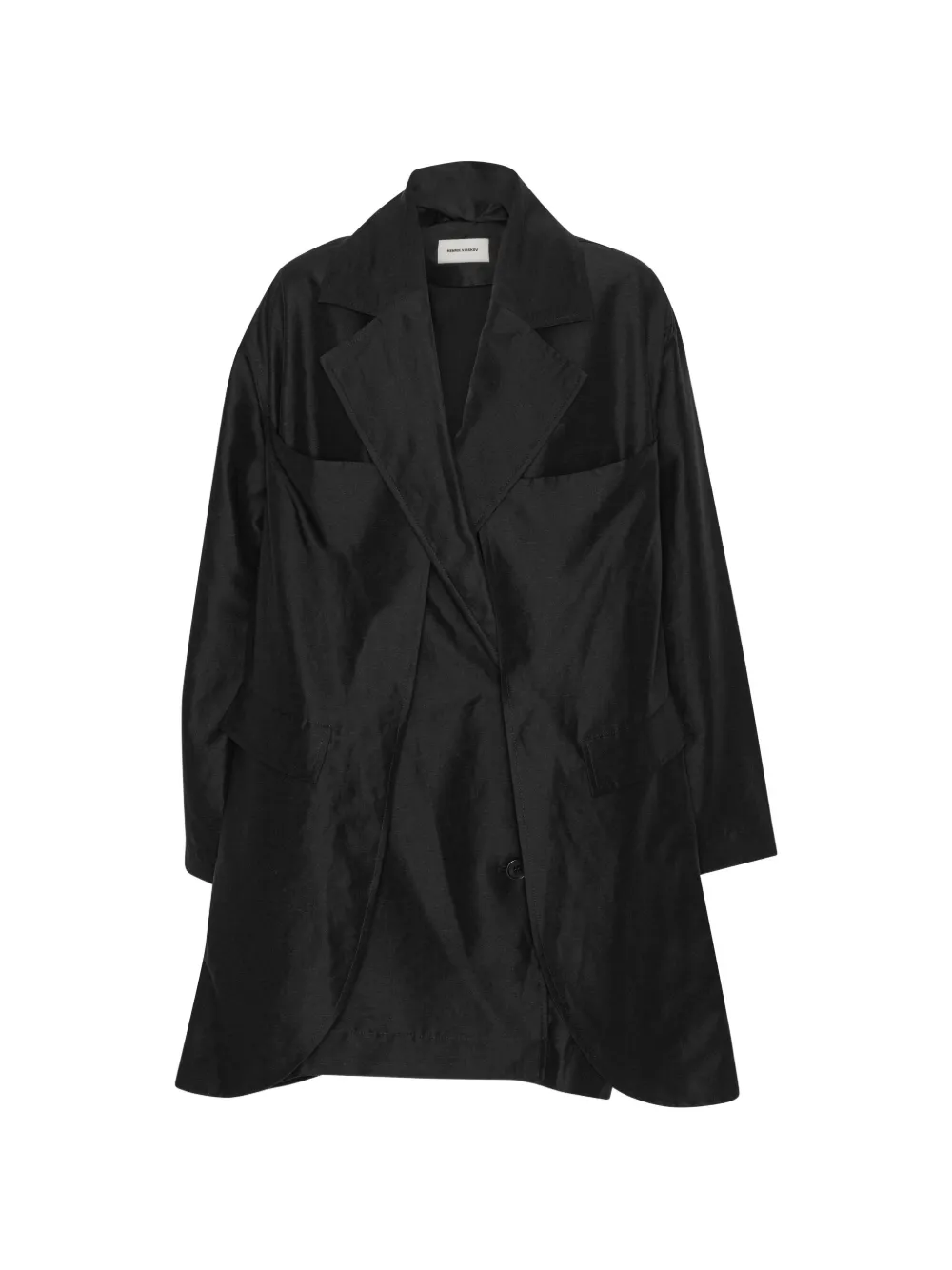 Henrik Vibskov Beetle notch-lapel coat - Black