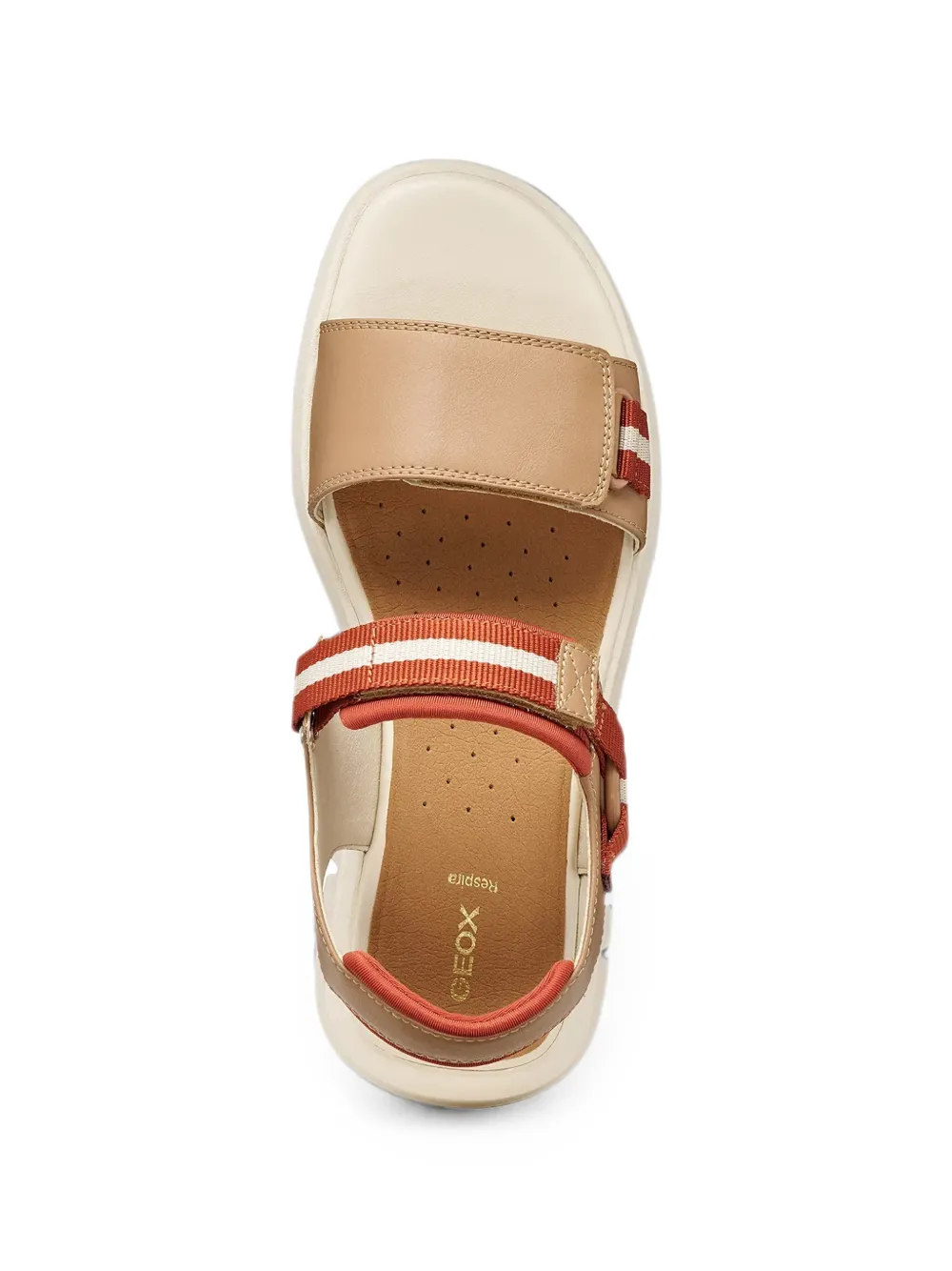 Geox Flextride S touch-strap platform sandals Beige