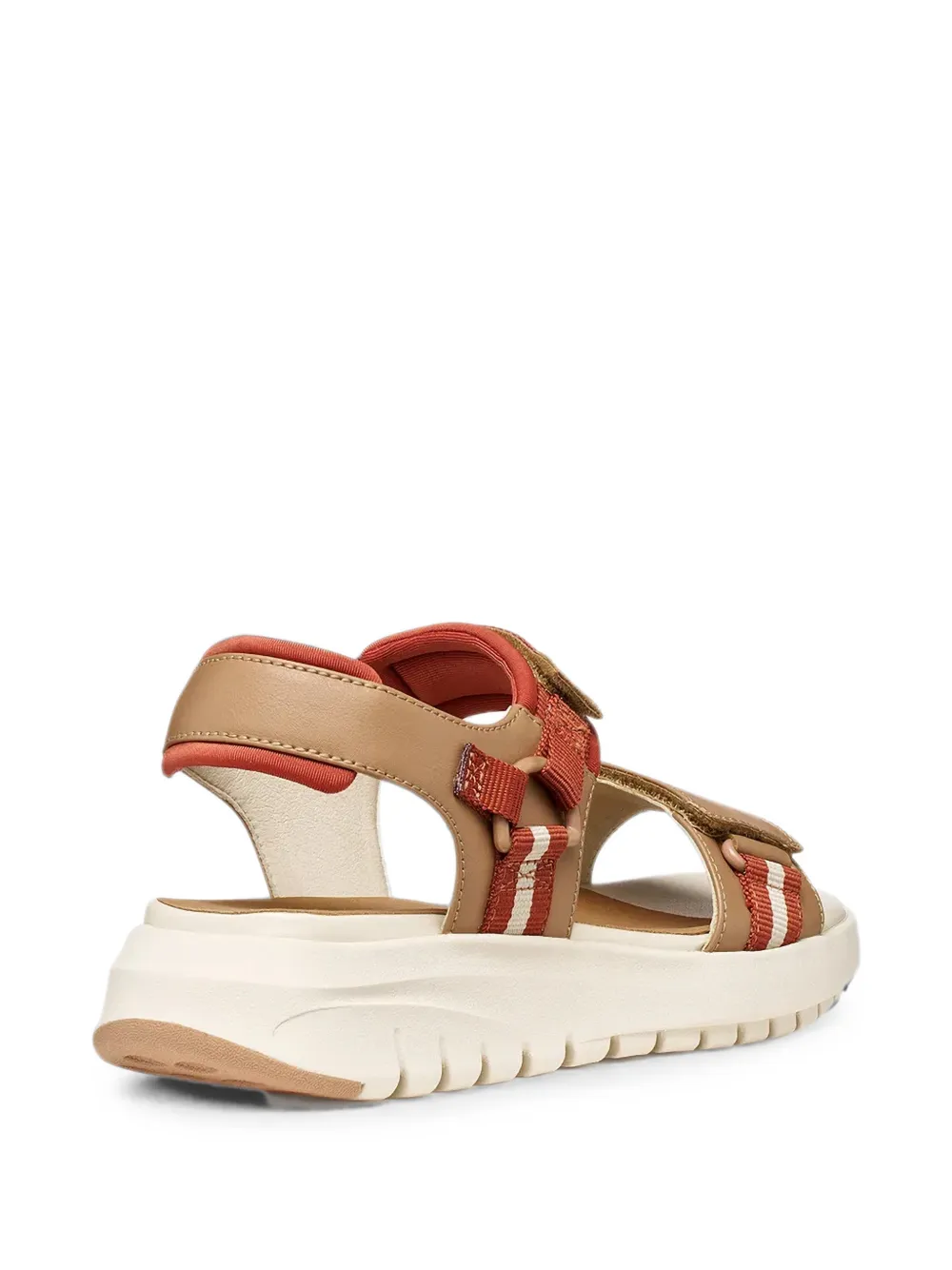 Geox Flextride S touch-strap platform sandals Beige