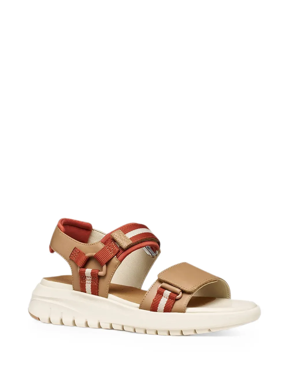 Geox Flextride S touch-strap platform sandals Beige