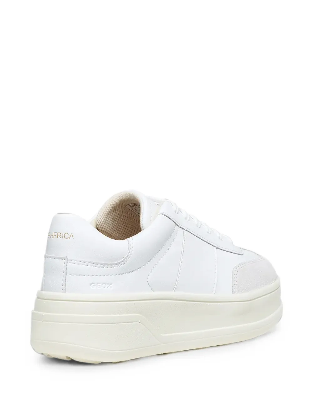 Geox Spherica Ecub-2 platform sneakers Wit